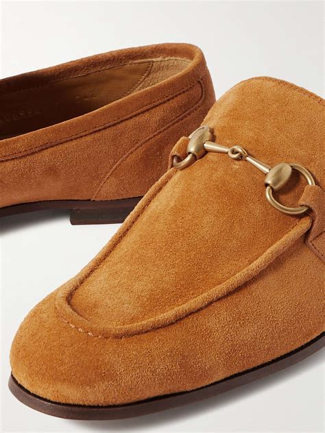 nude gucci loafers|Gucci Jordaan Suede Loafers .